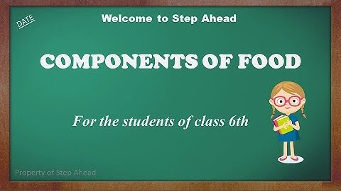 MCQ | Class 6 | Science | Components of Food | by Preksha