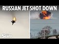 Burning £32m Russian fighter jet plunges into Black Sea and EXPLODES after &#39;friendly fire strike&#39;