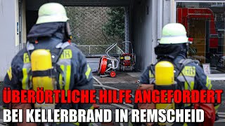 Ausgedehnter Kellerbrand in Remscheider Mehrfamilienhaus - Feuerwehr im Großeinsatz | 05.01.2023