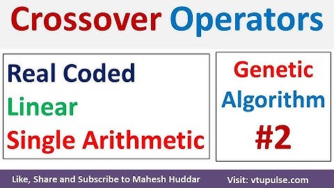 #2. Real Coded Crossover Operators Genetic Algorithm Example in machine learning by Mahesh Huddar
