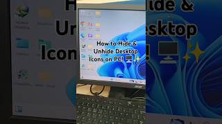 How to Hide &amp; Unhide Desktop Icons on PC! 🖥️✨ #shorts #youtubeshorts #shortcutkeys