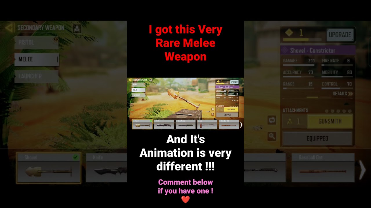 Most Rare Melee weapon in COD MOBILE ! 