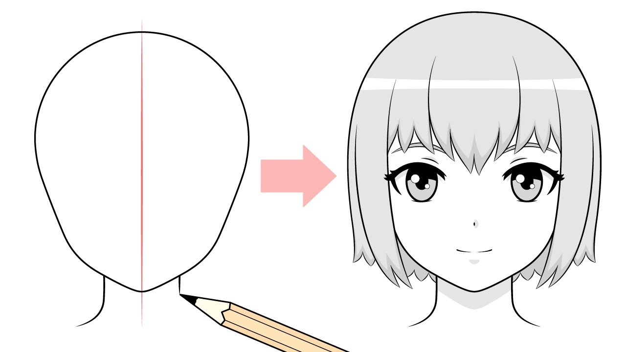 How to Draw an Anime Face Easy | Anime face drawing, Learn to draw anime,  Anime drawings sketches