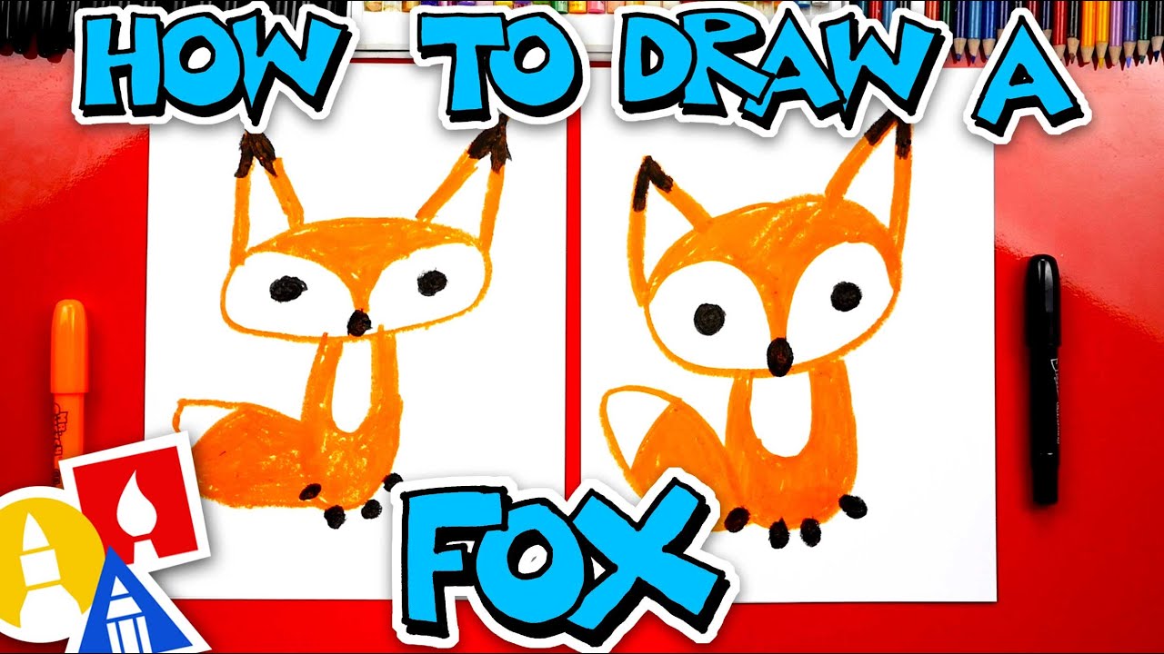 How To Draw a Cute Fox | Lessdraw