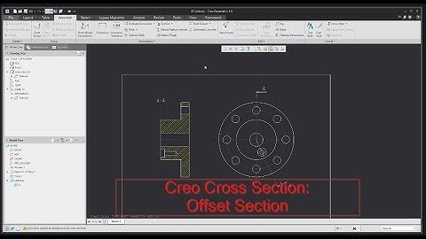 Creo Drawing tutorial: How to create Offset Section
