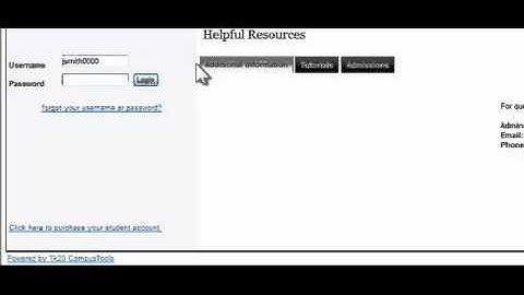 TK20 Username and Password Video
