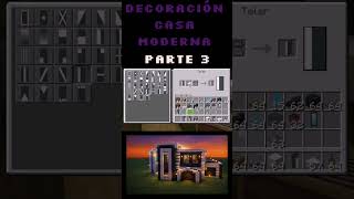 Decoración de casa moderna parte 3 #minecraft #casaminecraft #gameplay #casa #tutorial
