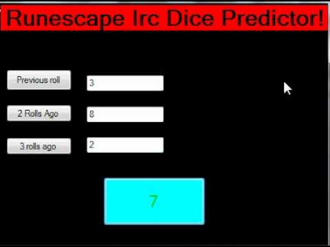 Runescape Irc Dice Predictor!