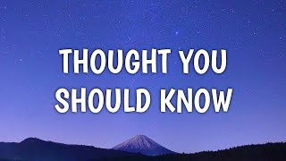 Morgan Wallen - Thought You Should Know (Lyrics)  | [1 Hour Version] AAmir Lyrics