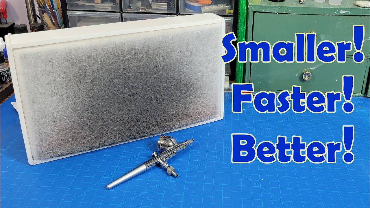 DIY Easy to make take down spray booth. Save your lungs. Stop the  overspray! 