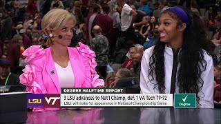 Angel Reese & Kim Mulkey After LSU Beats #1 Virginia Tech In Final Four To Reach National Title Game