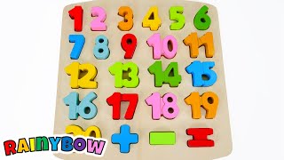 Learn Counting & Numbers 1 - 20 with a Wooden Puzzle