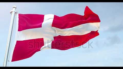 Denmark Flag Waving loop 4K