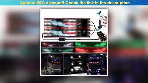APP Control LED Truck Custom Text Pattern Lighting Display For Board Windshield with Remote Car