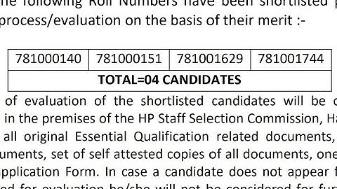 POST CODE- 781 WRITTEN RESULT OUT