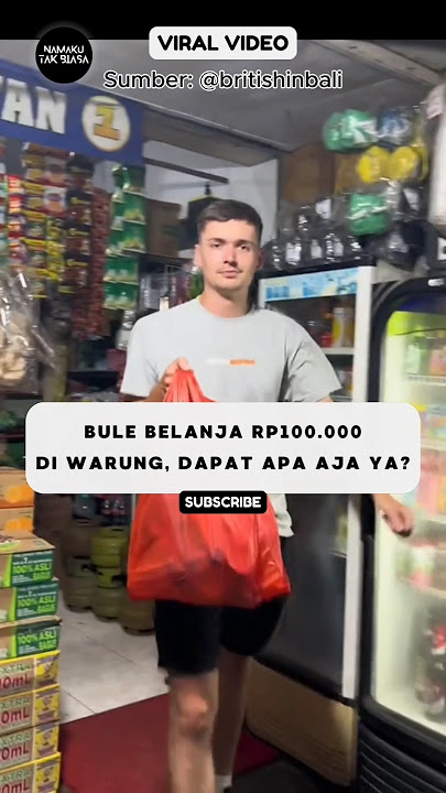 Mas Bule is Satisfied Shopping at the Stall with This Budget..⁉️ #bulereaction #shorts #viralvideo