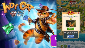 Indy Cat Match 3 Level 1 HD 1080p