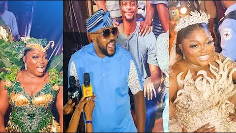 Funke Akindele Shocks Fathia Balogun,Femi Adebayo,Layi Wasabi,Mc Remote As She Rocks A Wedding Dress