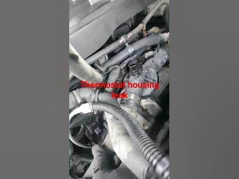 2012 Dodge Journey thermostat housing leaking an replacement. - YouTube