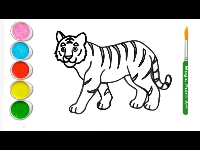 Magical Animals Color Tiger The Magic Of Colors: Coloring Book For All