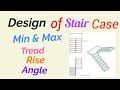 Design of Stair Case | Tread & Rise | Flight Angle | #stairs #stairsdesign