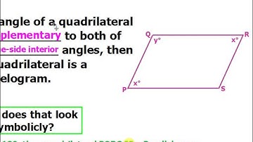 6.3 video lesson - Proving a Quadrilateral is a Parallelogram