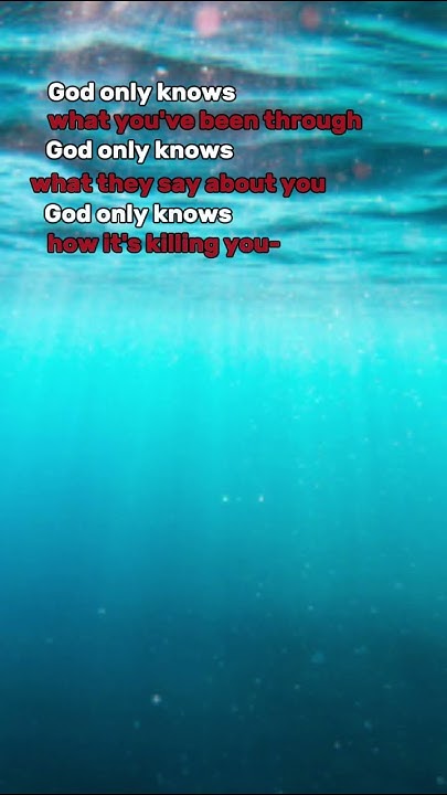 Awesome God / God Only Knows Lyrics God only knows #lyrics - YouTube