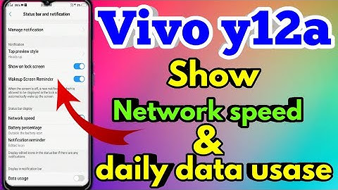How To Show Daily Data Usage In Vivo Y12a | Vivo Y12a Show Daily Data Usage