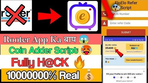Eloelo App Coin Adder Script 😱 | Live 10000+ Coin Add 🔥 | Fully H@CK Live Payment Proof 💰