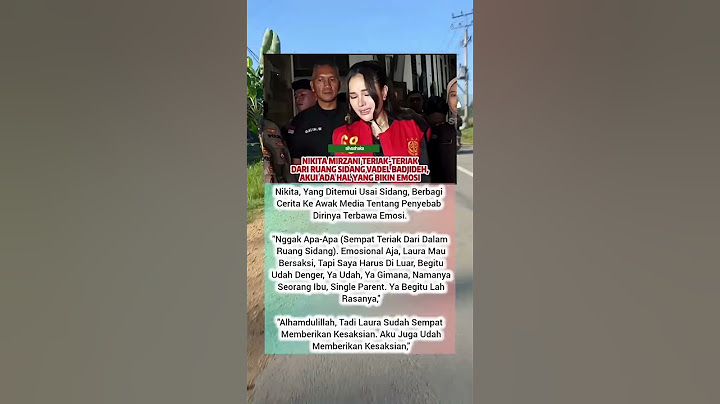 NIKITA MIRZANI TERIAK TERIAK DARI RUANG SIDANG VADEL BADJIDEH, AKUI ADA HAL YANG BIKIN EMOSI