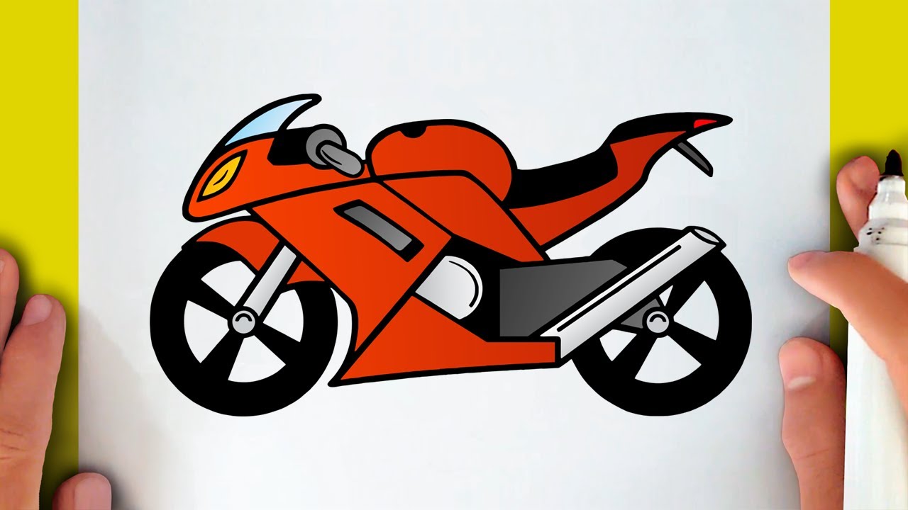 Como DESENHAR uma MOTO - Como DIBUJAR una MOTO - How to DRAW a MOTORCYCLE 