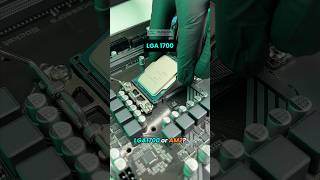 Intel LGA1700 vs AMD M2 CPU installation #shorts