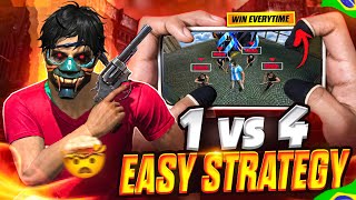 How To WIN Every 1 v 4 ? & 1v6 In Free Fire 🔥 | Deadly Strategy ☠️ And Mindset 🥶 screenshot 5