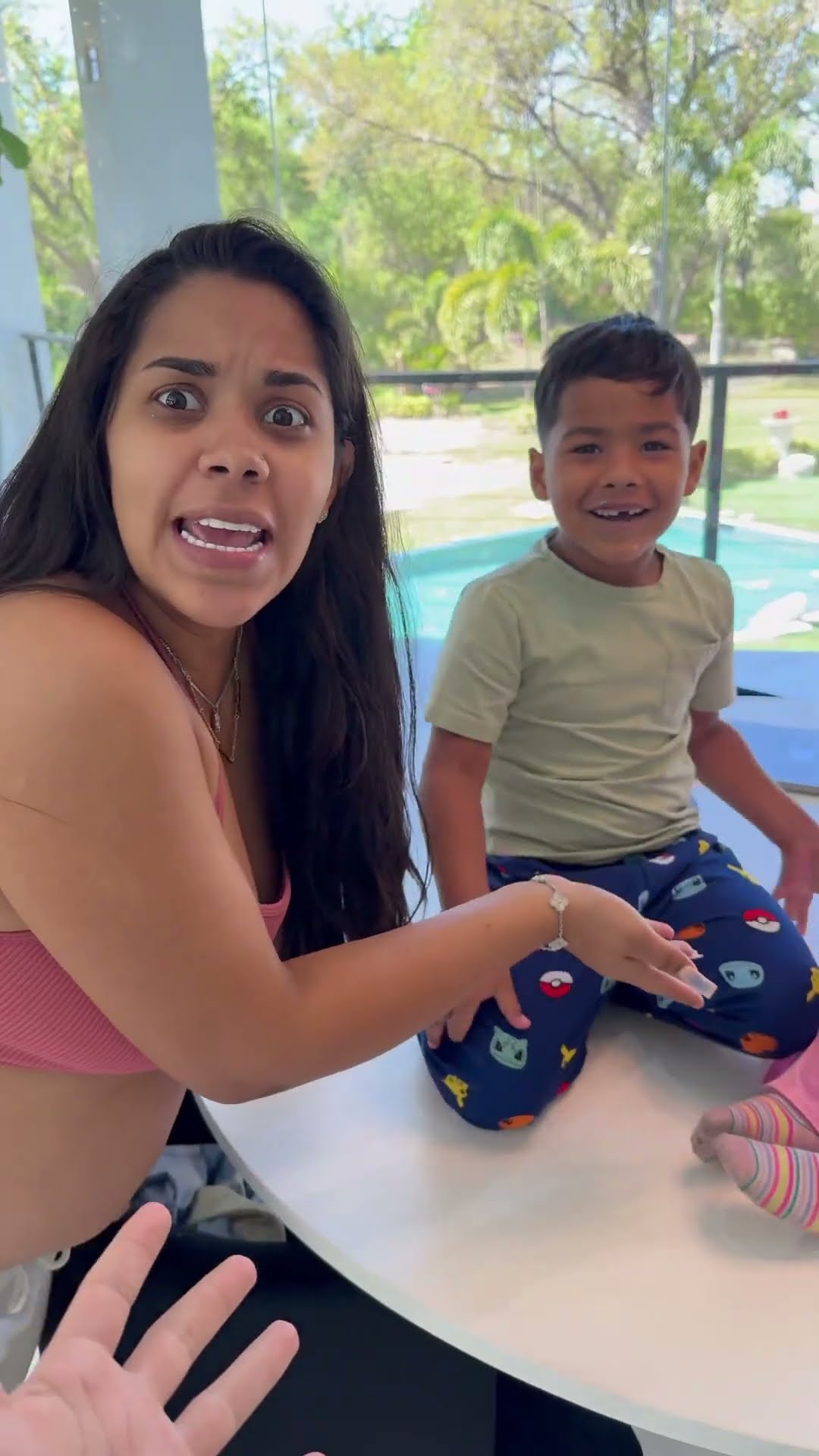 Dad catches daughter eating cake before singing happy birthday #shorts