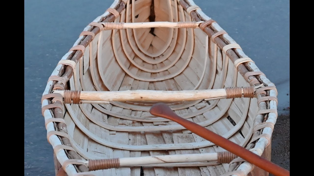 building a spruce bark canoe - e6 - ribs, sheathing