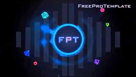 FREE Intro Template   2D neon techno Intro   After Effects