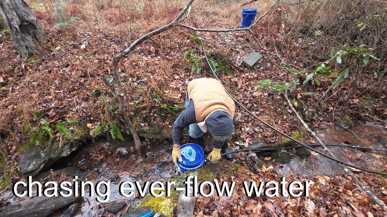 Chasing Ever-Flow Water | Off-Grid Reality in Cold, Wet Weather - YouTube