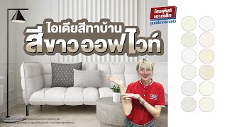 ไอเดียสีทาบ้านสีขาว สีขาวออฟไวท์แบบวอร์มโทน  สไตล์มูจิมินิมอล