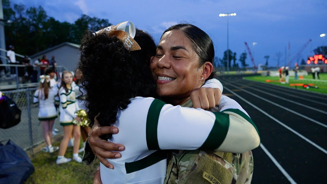 Military mom returns home from deployment to surprise daughter