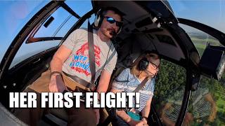 75 Year Old Stepmom's FIRST Flight in a Helicopter!