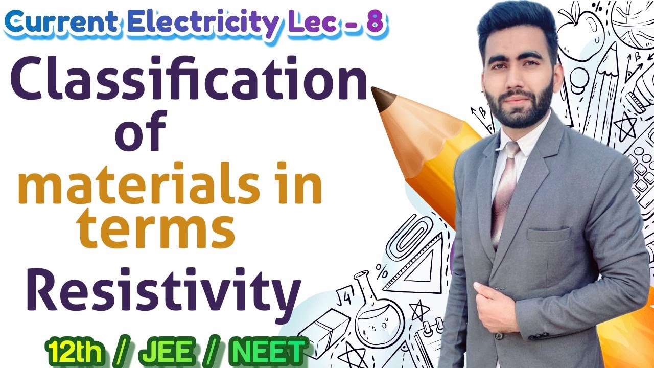 Classification of materials in terms of resistivity Class 12th Physics || Elite Classes || 