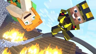 The minecraft life of Alex and Steve : Firefighters - Minecraft animation