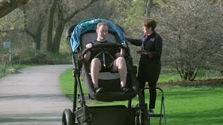 adult in a stroller