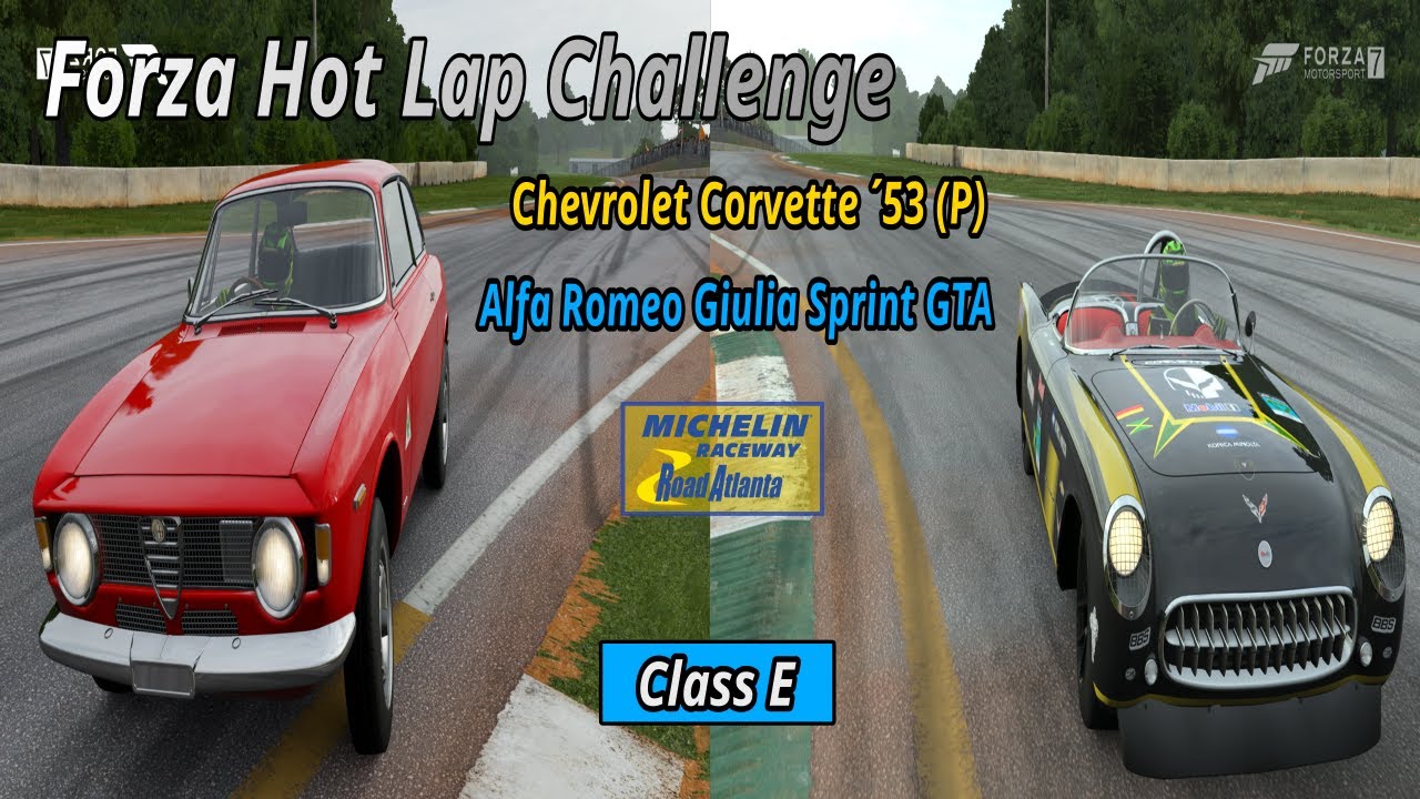 Alfa Romeo Giulia Sprint GTA vs Chevrolet Corvette ´53 (P) Road Atlanta HLC !!