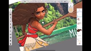 Menggambar Mudah Lewat Aplikasi Autodesk Sketchbook - Moana Drawing screenshot 5