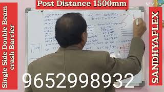 Post Distance 1500mm Single Side Double W Beam Crash Barrier #sandhyaflex.com