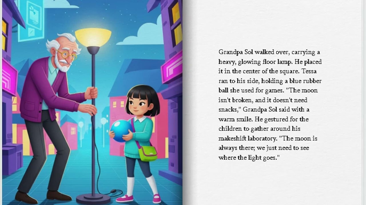 Moon Slice English kids story science fun for kids