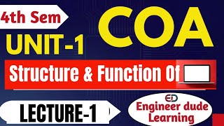 COA Lecture 1: Computer Structure & Function Explained Simply | 4th Sem @Engineerdude-g6m 