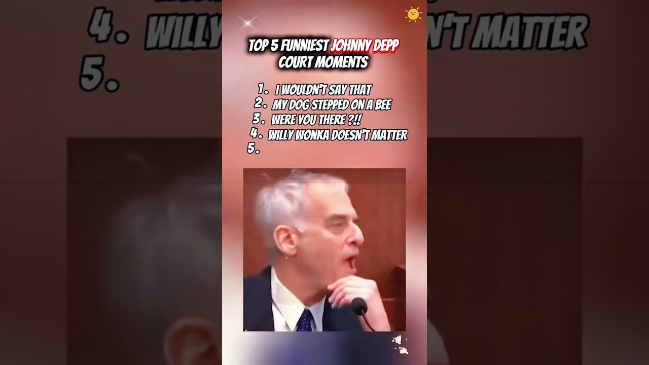 Top Funniest Johnny Depp Court Moments 🤭 