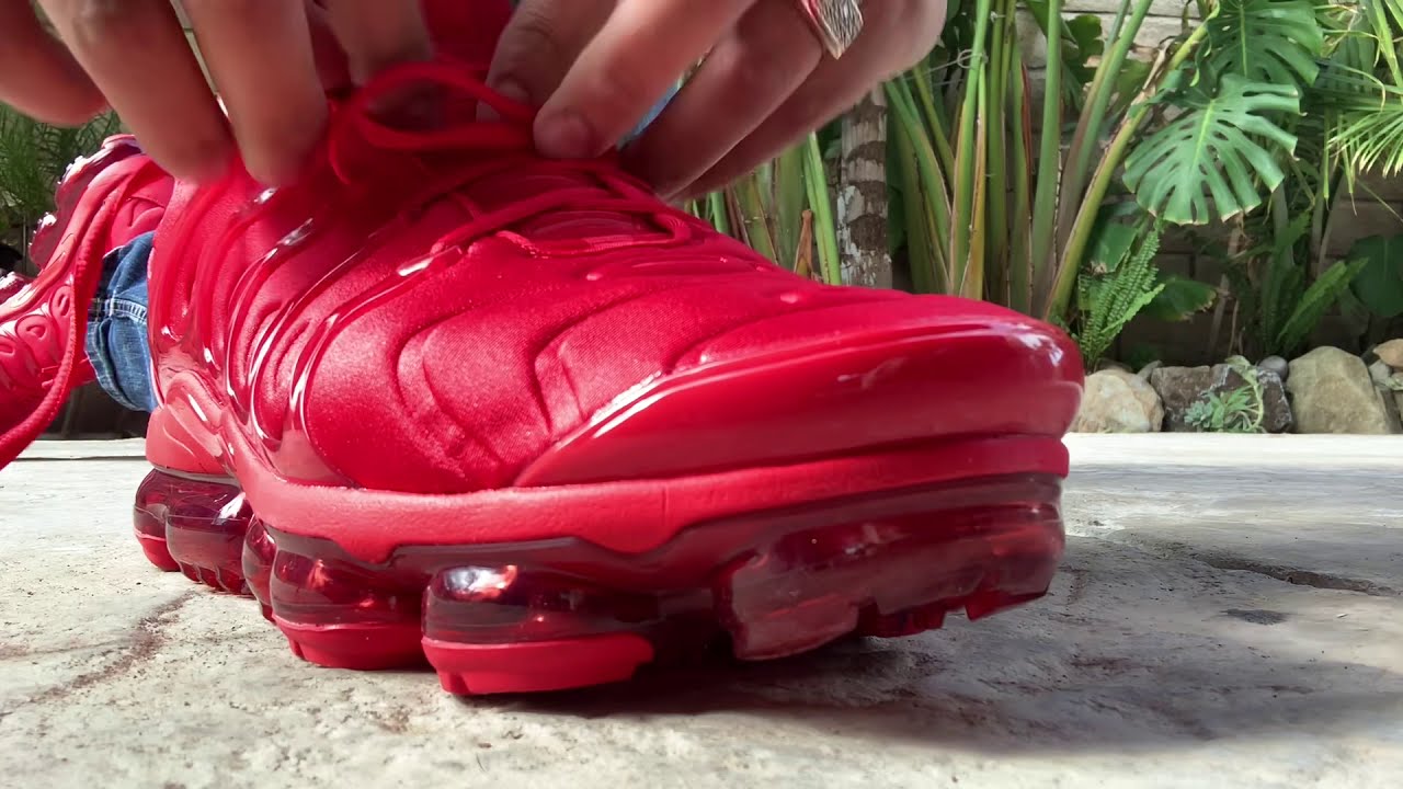 Hacer un nombre grabadora fiesta RED NIKE AIR VAPORMAX PLUS (QUICK, ON FEET REVIEW) *size is wrong!? -  YouTube
